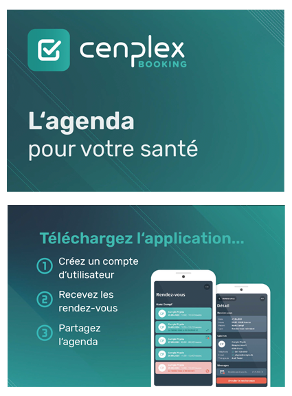 Carte d'information Cenplex Booking