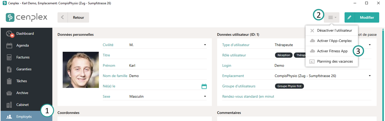 Installation dans Cenplex