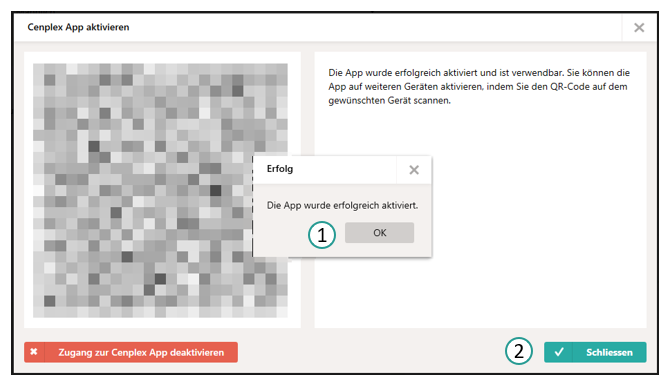 App wurde erfolgreich aktiviert