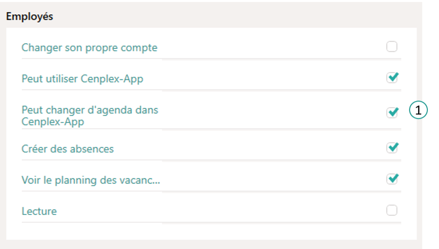 Définir le droit d'utilisateur