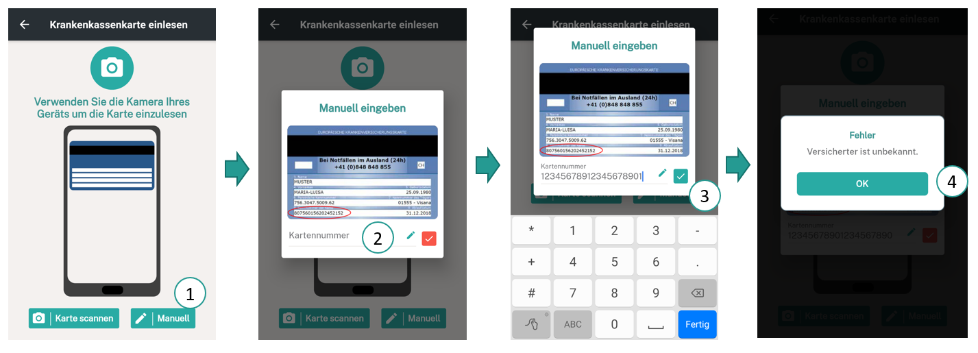 Krankenkassenkarte Manuell