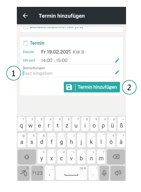 Termin hinzufügen