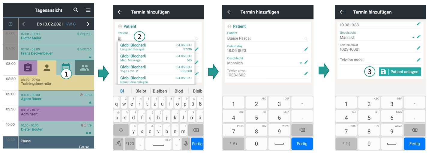 Patient hinzuf&uuml;gen