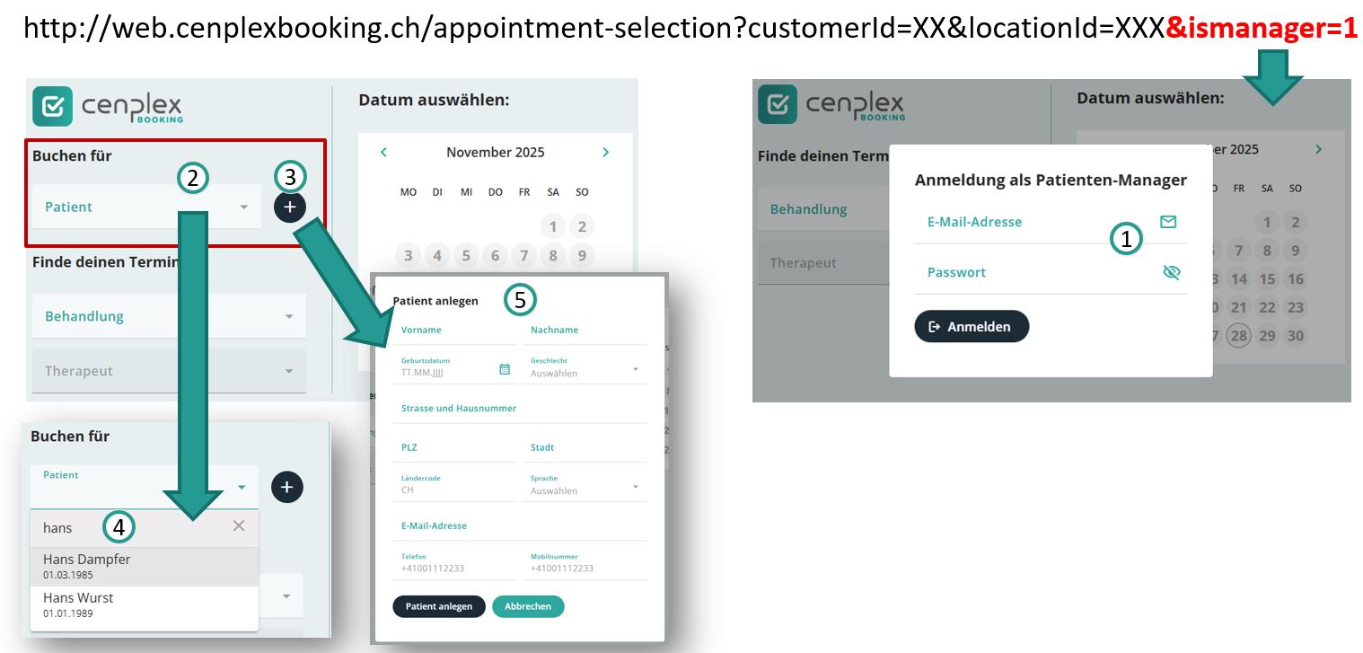 Termine buchen als Patientenmanager