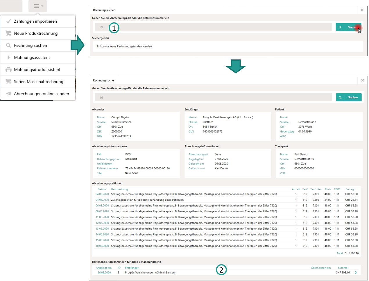 Rechercher une facture