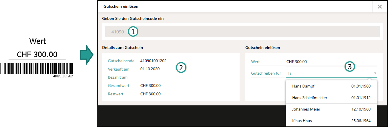Gutschein einlösen