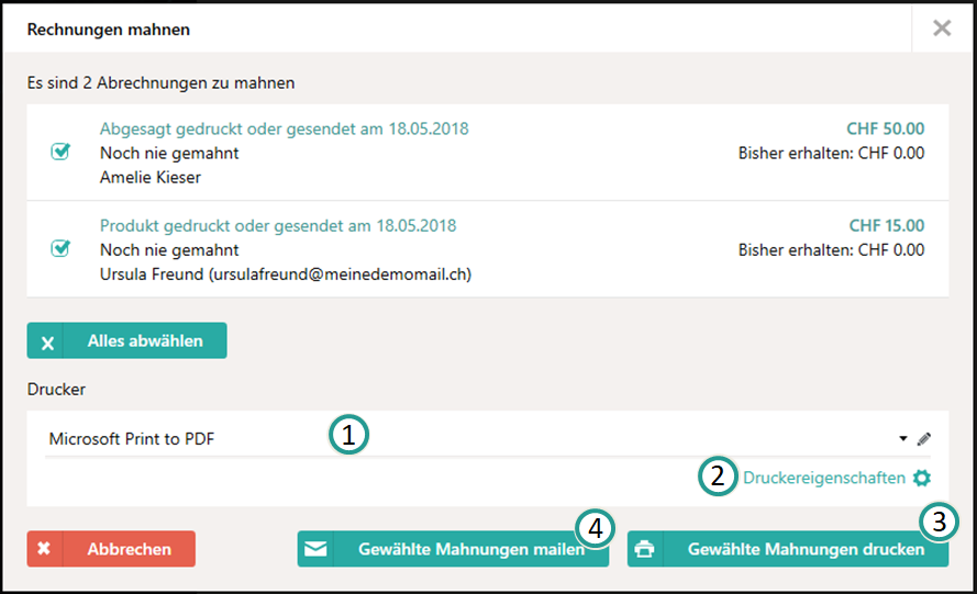 Mahnungsdruck-Assistent