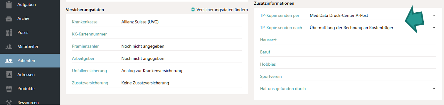 Beispiel für Patientenwunsch