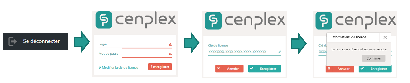 Changer la clé de licence