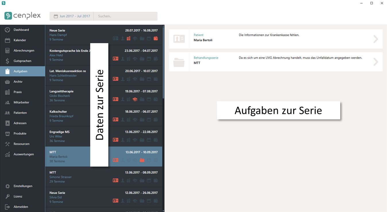 Aufgabenübersicht