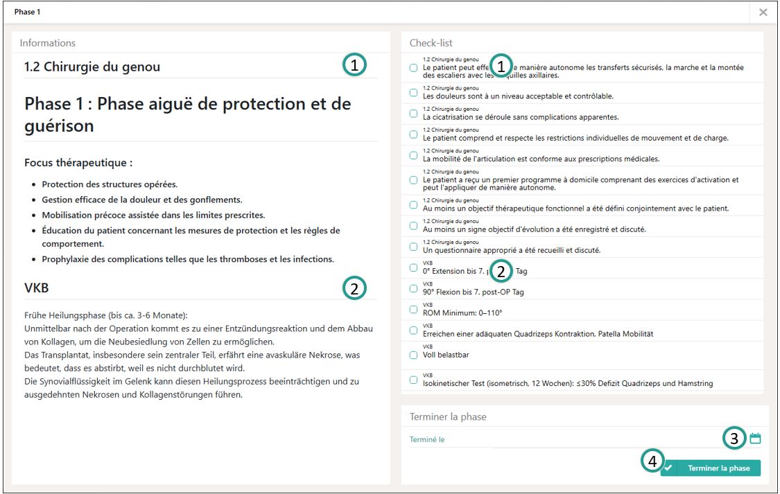 Bo&icirc;te d'informations sur les phases