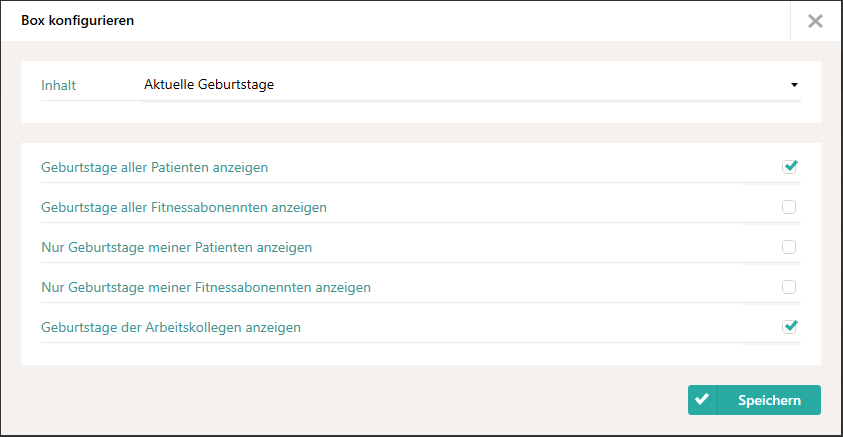 Aktuelle Geburtstage konfigurieren