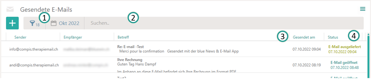 Gesendete E-Mails