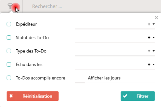 Filtrer et rechercher Filtrer et rechercher