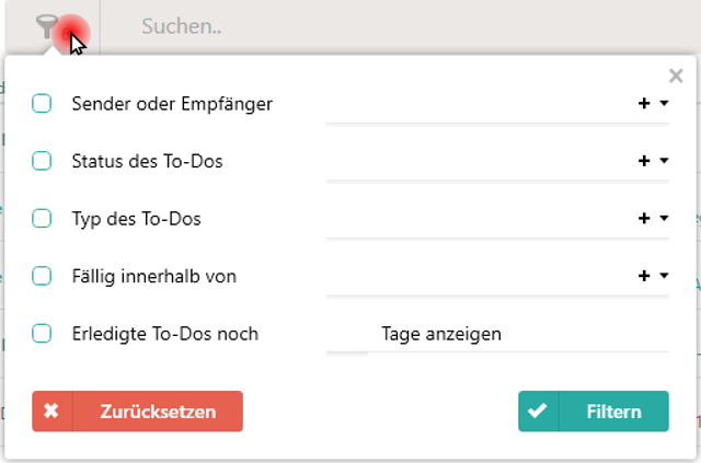 Filtern und Suchen