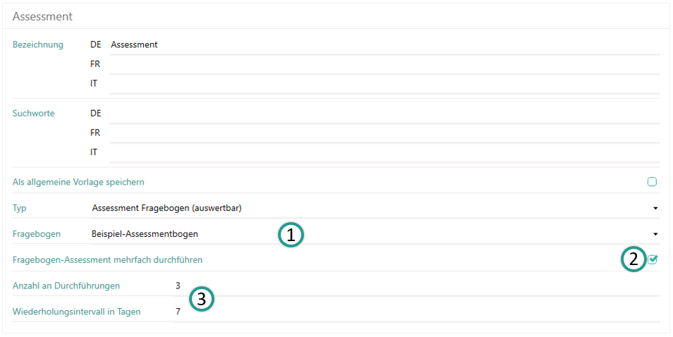 Questionnaire de test