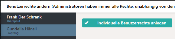 Individuelle Benutzerrechte