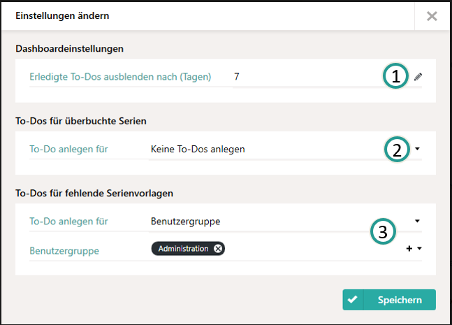 Dashboard-Einstellungen