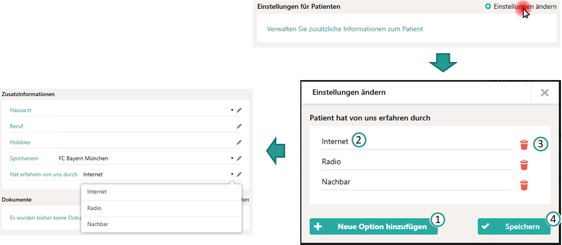 Referenzen verwalten