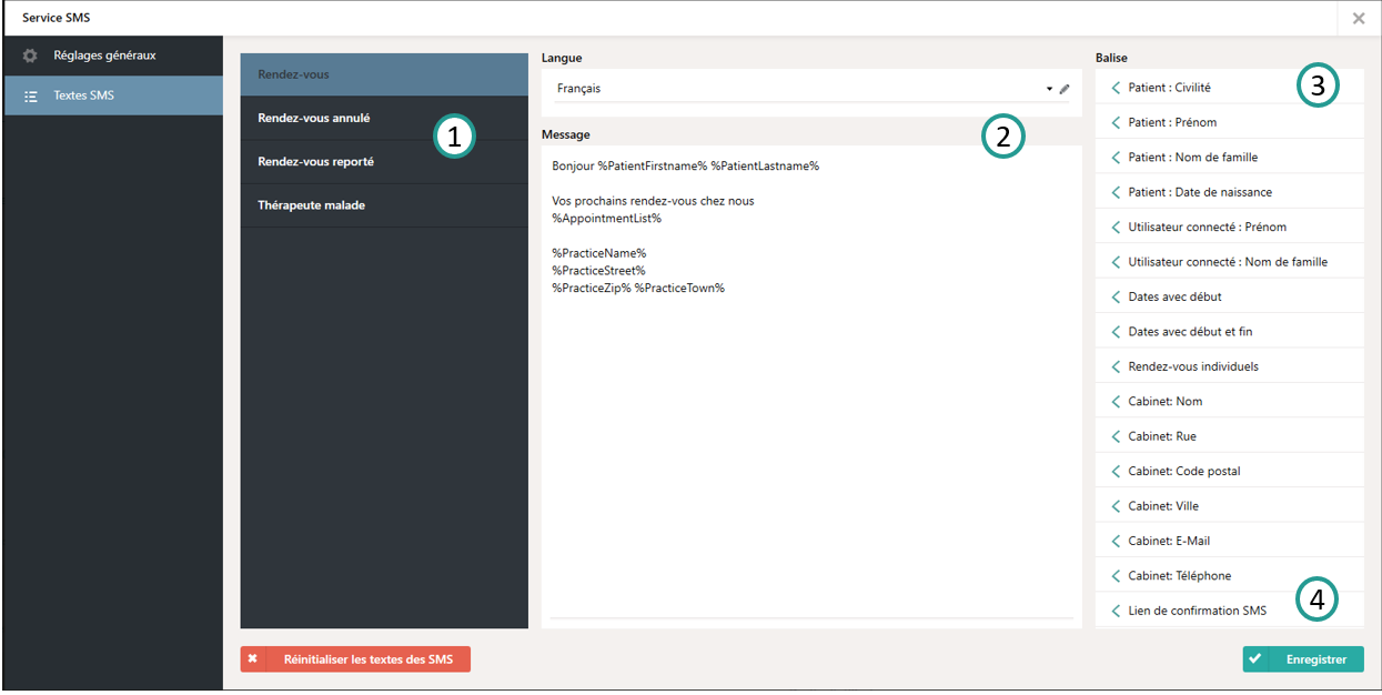 Changer les mod&egrave;les de texte