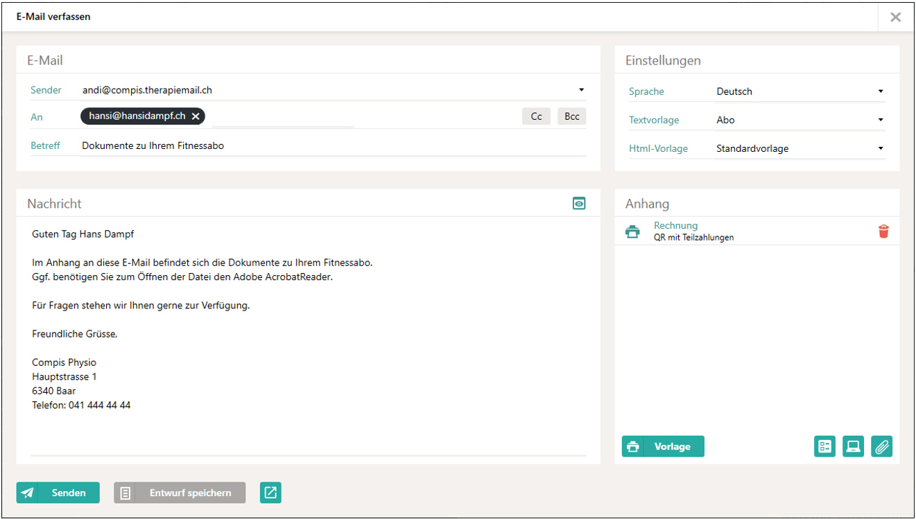 E-Mail senden