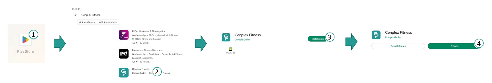 Installer Cenplex Fitness