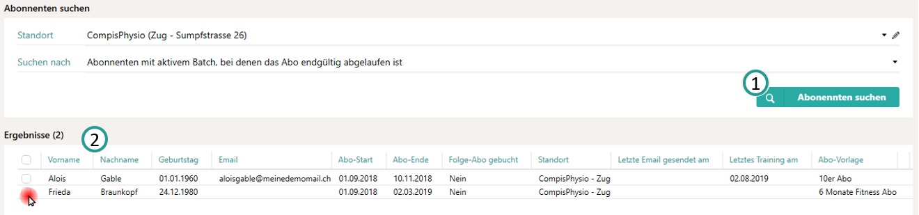 Das Suchergebnis