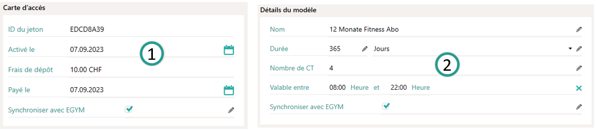 Désactiver la synchronisation EGYM