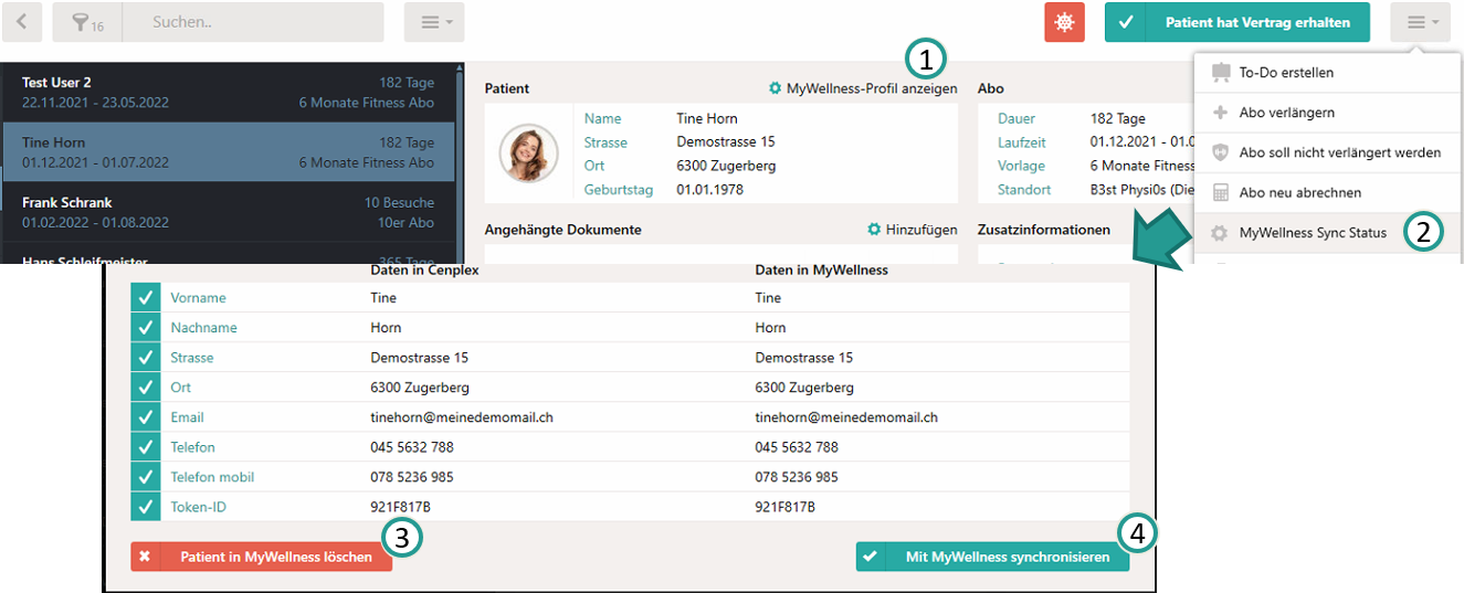 Fonctions MyWellness