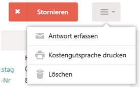 Menü in Kopfzeile