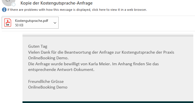 E-mail de confirmation