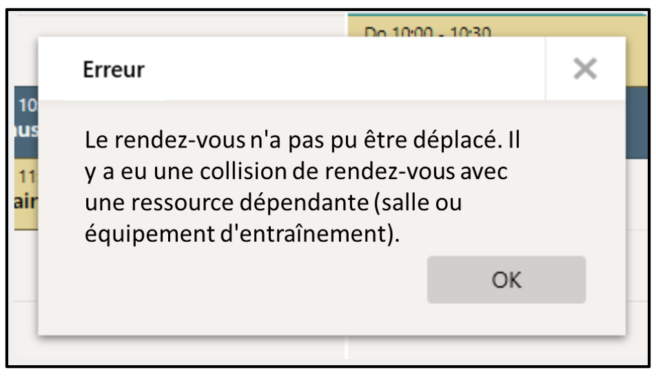 Message d'erreur