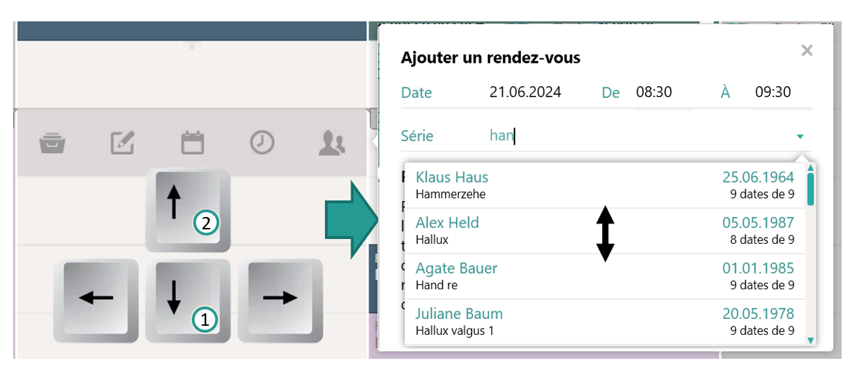 Entrer le rendez-vous