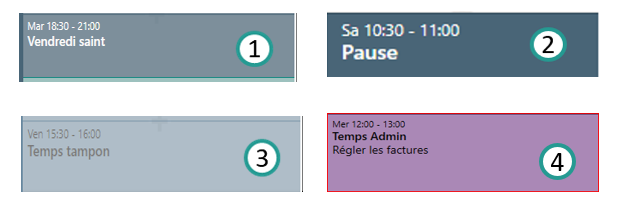 Types de temps de travail