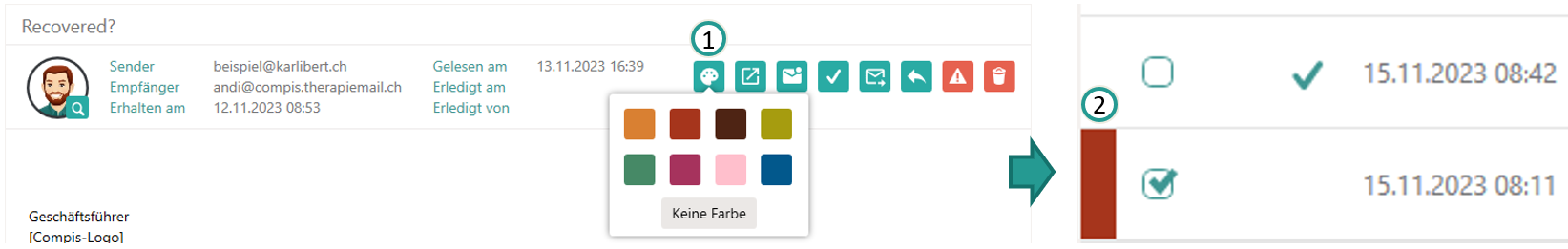 Farbe zuordnen