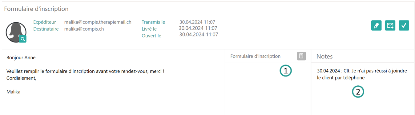 Détail de l'e-Mail