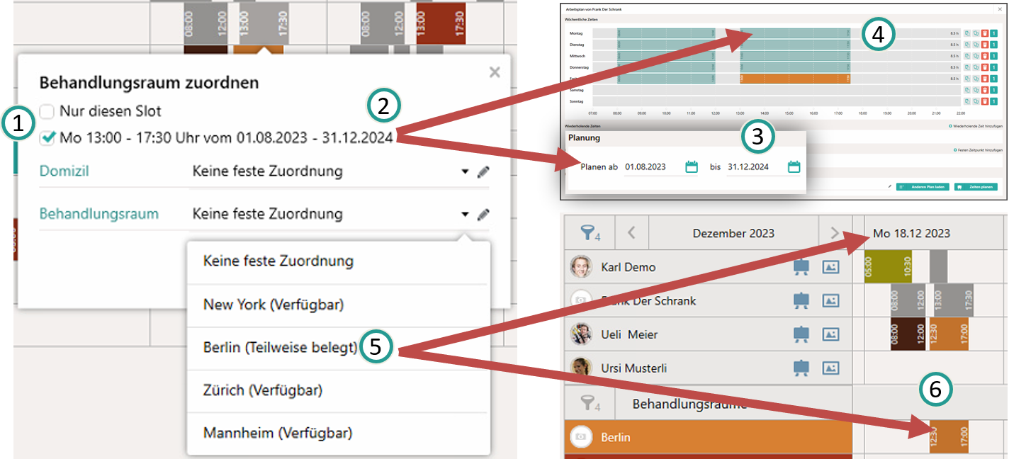 Attribuer une cabine de traitement
