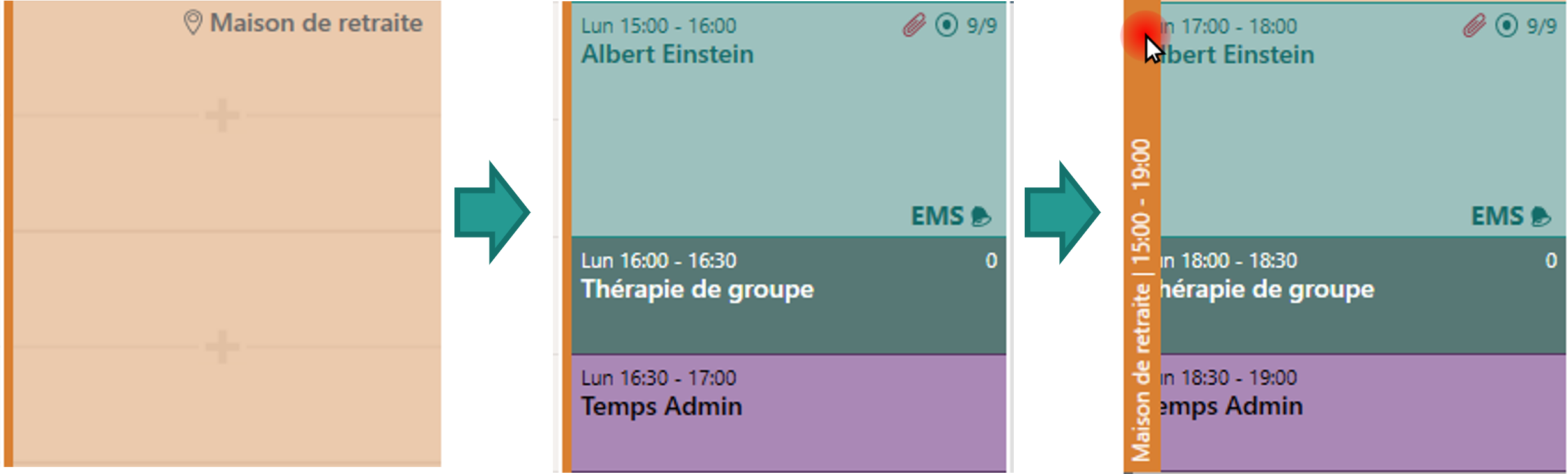 Temps de travail &agrave; domicile dans l'agenda