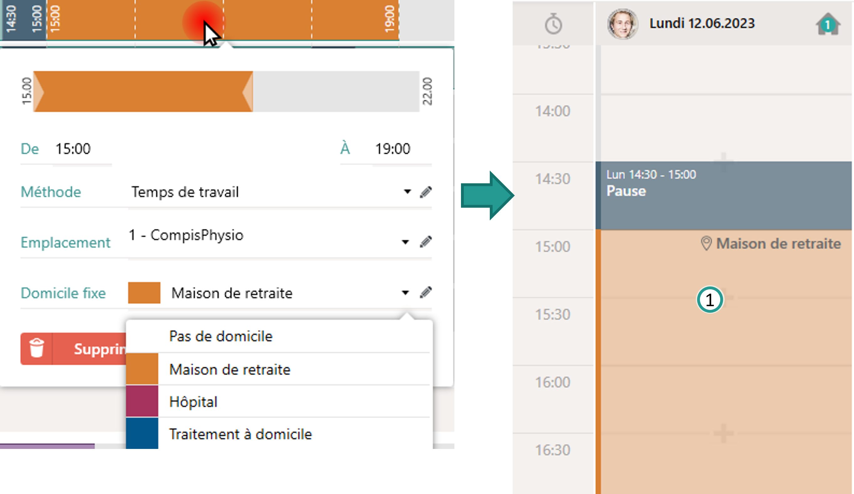 Heures de travail-domicile