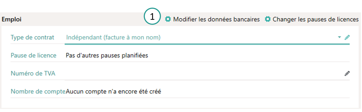 Donn&eacute;es bancaires