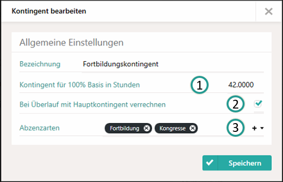 Kontingente festlegen