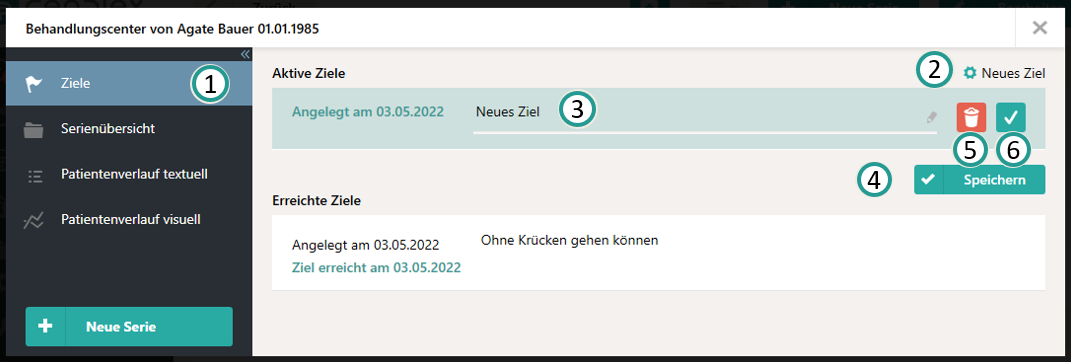 Patientenziele erfassen