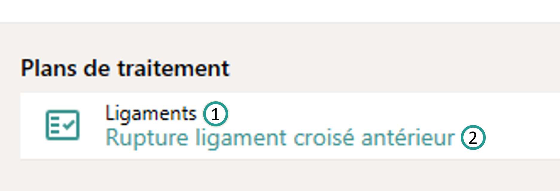 Saisie du plan de traitement