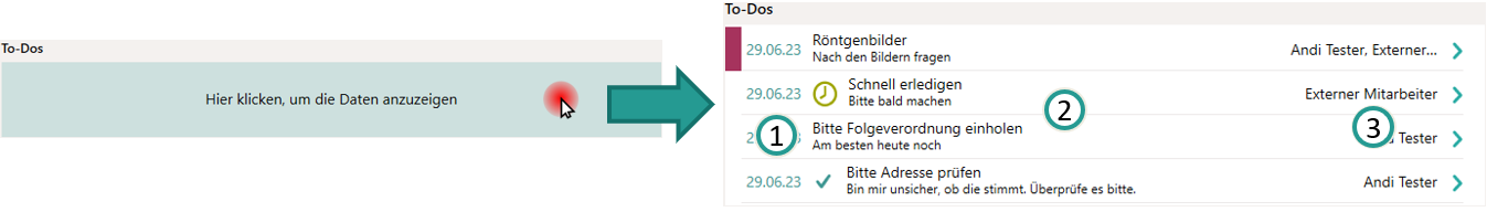 To-Dos pour le patient