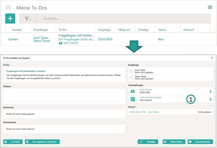 To-Do du questionnaire