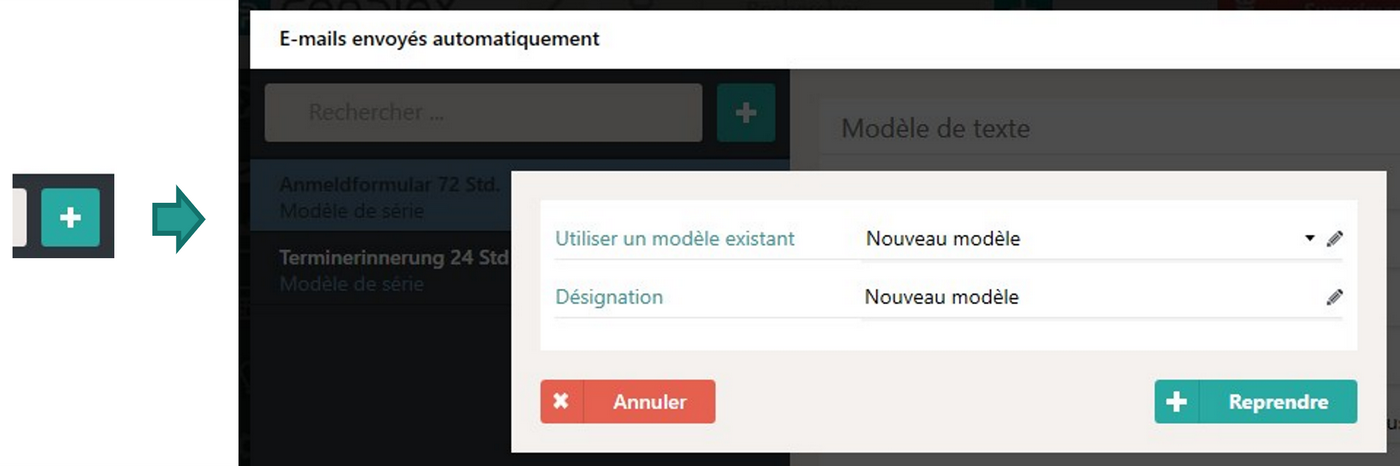 R&eacute;utiliser les mod&egrave;les d'e-mail