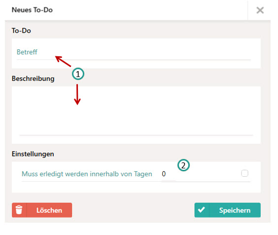 Neues To-Do anlegen