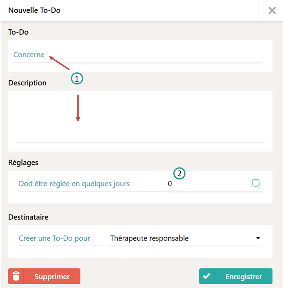 Créer une nouvelle To-Do Créer une nouvelle To-Do