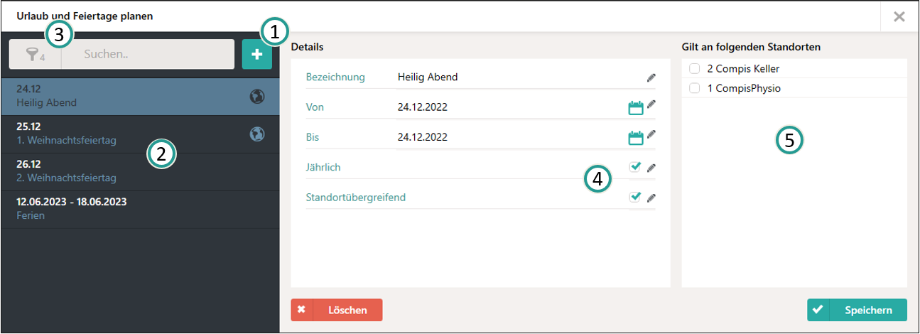 Urlaubszeiten