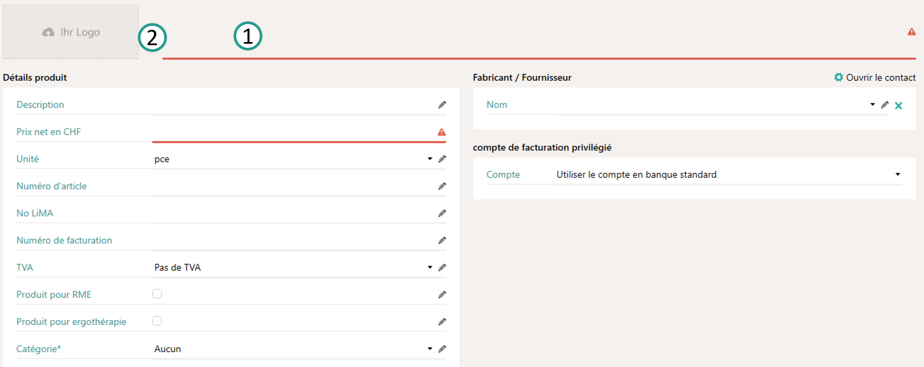 Vue d&eacute;taill&eacute;e du produit